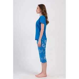 Combinaison de nuit ovale à manches courtes et col rond pour femmes - Product Image 3