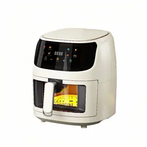 Huishoudelijke 5l Touchscreen Dubbele Lucht Friteuse Elektrische Friteuse Oven Slimme Lucht Friteuse Met 1 Onafhankelijke Manden