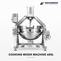 Marmite de Cuisson à Agitateur Racleur Semi-Automatique 600L au Gaz Acier Inoxydable 304 Bras Planétaire à Racleur Rissolage