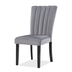 Ensemble de 2 chaises latérales Marcus 20, chaises de salle à manger rembourrées en tissu, style transitionnel, pour la maison, le bureau, la salle à manger, noir, gris - Product Image 5