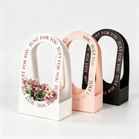 Sac de transport pour bouquet de fleurs, sac d'emballage pour plantes succulentes en pot, sac cadeau en carton blanc laminé pour fleuriste, fabricant
