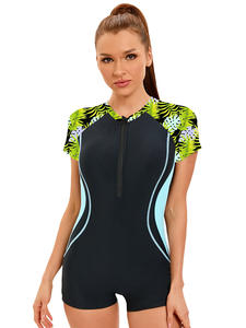 New Women's <b>Sporty</b> One-Piece Brief <b>Swimsuit</b> Sexy European American Backless Fitness Swimwear Cross-Border - Product Image 2