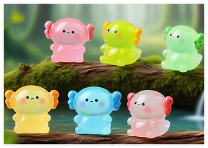 Giocattoli Luminosi in Resina a Forma di Axolotl, Regalo per Bambini, Figurine Fluorescenti da Collezione, Buste Misteriose Lucky Blind - Product Image 6