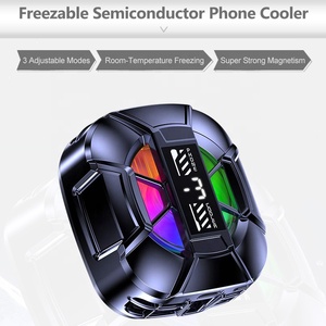 Quạt làm mát điện thoại chơi game từ tính <span class=keywords><strong>RGB</strong></span> SMONAMA TL26 với cổng Type C và màn hình LCD, tích hợp giá đỡ điện thoại - Product Image 2