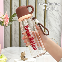 Bouteilles d'eau en plastique pour le sport avec logo personnalisé, 600 ml/800 ml, sans BPA, avec marqueur de temps pour une consommation directe, idéales pour le camping