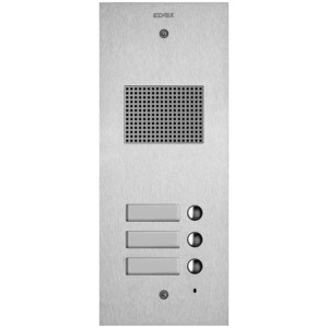 Placa de timbre de acero Steely 2F+ Audio con 3 botones, 34.2 cm de largo y 6.6 cm de altura - Product Image 1