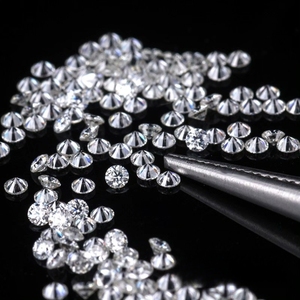 Kim cương Moissanite trắng cắt sáng chất lượng D-VVS1, sản xuất trong phòng thí nghiệm, kích thước 0.8-3.0mm, có hiệu ứng ánh lửa, được chứng nhận, bán sỉ. - Product Image 2