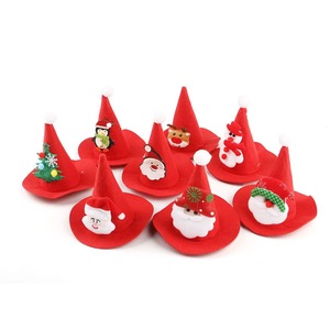 Chapeau de Noël pour animaux Yisi, rouge, motif Père Noël, renne, pingouin, costume de fête pour chien et chat, chapeau décoratif d'hiver pour animaux - Product Image 3