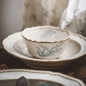 Hot Selling <b>Large</b> Japanese Suzuran Flower Ceramic Tableware Set Eco-Friendly Japandi Style Wedding Dinnerware Service - Product Image 4