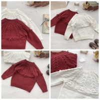 Bébé filles chandails de noël pull boule torsadée de haute qualité à manches longues couleur unie pull en tricot enfant en bas âge filles chandails