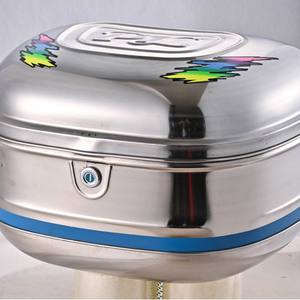 Caja Trasera <span class=keywords><strong>para</strong></span> Motocicleta de Acero Inoxidable con Diseño <span class=keywords><strong>Cuadrado</strong></span>, Maletero Trasero <span class=keywords><strong>para</strong></span> Bicicleta Eléctrica, Almacenamiento <span class=keywords><strong>para</strong></span> Bicicleta o Scooter - Product Image 4