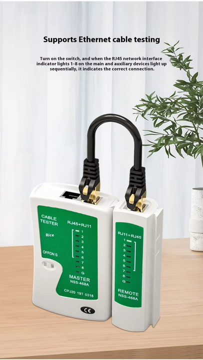 RJ45 & RJ11 Network Cable Tester CAT3 CAT5E CAT6 UTP Wire Test Tool for ...