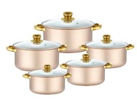 Set Panci Casserole Stainless Steel untuk Kompor Induksi, Peralatan Masak, Perlengkapan Dapur