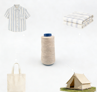 Fil à tricoter en coton et chanvre mélangé, respirant, pour t-shirts printemps-été
