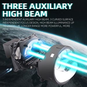 Sanvi di alta qualità 3 pollici <span class=keywords><strong>dimensioni</strong></span> A13MAX Bi Led lente del proiettore faro Led faro Auto 55w 80w universale Auto Led obiettivo del proiettore - Product Image 4