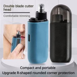 Nose Hair Trimmer USB Charging Dual-Edge Blades Electric Zinc Alloy Eco-Friendly Portable Men <b>Mini</b> Face Care <b>Kit</b> <b>Tools</b> Black - Product Image 3