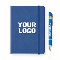 Carnet de notes personnalisé A6 en cuir de luxe avec sangle élastique, impression sérigraphique, cadeau promotionnel portable pour entreprise, logo personnalisé