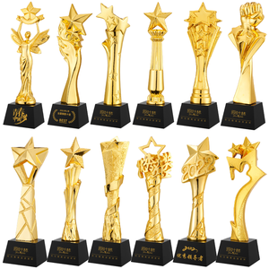 Aanpasbare Gouden Milieuvriendelijke Laser Gegraveerde Hars Kroon Overwinning Trofee Crystal Honor Cup Sport Kampioenschap Awards Trofeeën - Product Image 1