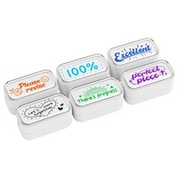 Tampon auto-encreur vierge multicouche 8 en 1 pour enseignant de français, empilable
