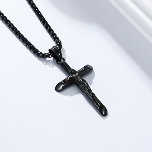 <b>Cross</b> Pendant Necklace Stainless Steel Unisex Hip Hop Style Jewelry Fashion Accessory - Product Image 4