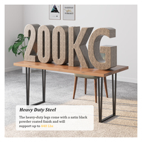 En stock, robuste et facile à assembler |   Pied de table en acier industriel moderne, capacité de charge de 200 kg, prêt à installer (1 pièce)