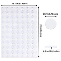 Points adhésifs en papier acrylique double face, sans résidus, résistants, sans couture, n'endommagent pas les murs, se déchirent sans laisser de trace, 70 pièces