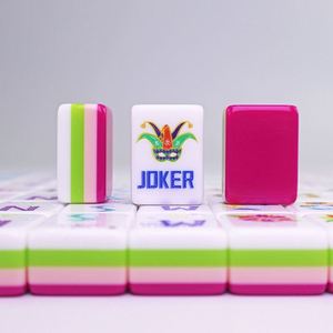 Fichas de Mahjong Americanas Personalizadas en Color Lila, Dominó Chino con Grabado, Acrílico Antidecoloración, Monograma Personalizado, <span class=keywords><strong>Efecto</strong></span> 3D, Moderno y Automático - Product Image 3