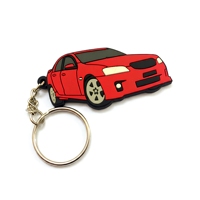 Llaveros de PVC Personalizados de Autos Deportivos, Llaveros de Goma Suave 2D de Autos de Carreras y Sedanes, Regalos para Entusiastas de Autos Directamente de Fábrica OEM