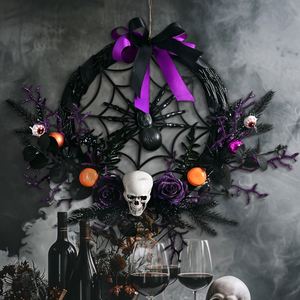 Guirlande d'Halloween transfrontalière en plastique, boules de Noël artificielles fantômes, décoration durable pour maison hantée et fête d'horreur, utilisation extérieure - Product Image 3