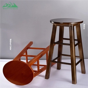 <span class=keywords><strong>Tabouret</strong></span> <span class=keywords><strong>de</strong></span> <span class=keywords><strong>bar</strong></span> Wayon Furniture <span class=keywords><strong>en</strong></span> <span class=keywords><strong>bois</strong></span> naturel, siège <span class=keywords><strong>rond</strong></span> à quatre pieds solides - Product Image 4