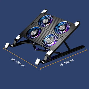 <span class=keywords><strong>Refroidisseur</strong></span> d'ordinateur <span class=keywords><strong>portable</strong></span> pliable pour ordinateurs portables de 13 à 17,3 pouces avec 4 ventilateurs - Product Image 5