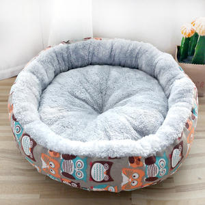 Hot Selling Round <span class=keywords><strong>Cuddle</strong></span> Cup Schlafen Weiche High-Loft Stoff Katze Hund Kissen Haustier Bett Schlaf kissen - Product Image 5