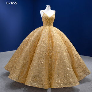 Robe de soirée pour femme Rsm67455, vente chaude, robe de bal sexy brillante dorée - Product Image 2