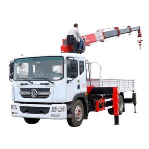 รถบรรทุกติดเครน Dongfeng 8 ตัน 10 ตัน ขายดี รถบรรทุก Dongfeng 4x2 ติดเครนแขนตรงสำหรับขาย - Product Image 1