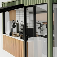 Kiosque à café mobile, conteneur modulaire, kiosque à boissons portable pour café de rue, magasin de thé au lait