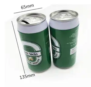 Factory OEM Customize Round Tea Tin Box Beer Can Shaped Money Storage Gif Tin Box