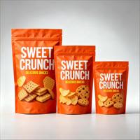 Sachet refermable personnalisé en aluminium pour aliments, sac de conservation auto-scellant de qualité alimentaire avec fermeture éclair, idéal pour biscuits et snacks