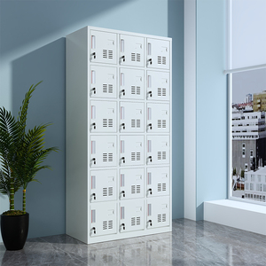 Metal Steel <b>Locker</b> <b>Cabinet</b> 4 Door Storage Wardrobe Lockable School Office Hospital Use - Product Image 6