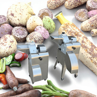 Industriële voedselveilige multifunctionele wortelgroentesnijmachine, elektrische aardappel- en wortelsnijder, -dicer voor fruit en groenten
