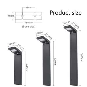 ไฟสนามโซลาร์เซลล์แบบเสา พร้อมแบตเตอรี่ในตัว กันน้ำ IP65 ใช้หลอดไฟ LED สำหรับตกแต่งสวน สนามหญ้า ถนน ภูมิทัศน์กลางแจ้ง - Product Image 5