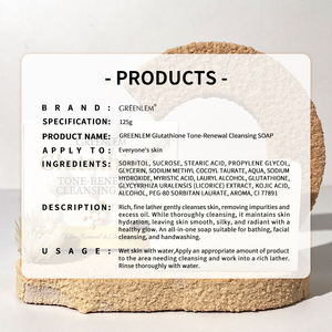 Savon Glutathion GreenLem, Savon en Barre Original Éclaircissant et Blanchissant à la Vitamine C, Nettoyant Corporel à l'Acide de Curcuma – Meilleure Vente - Product Image 6