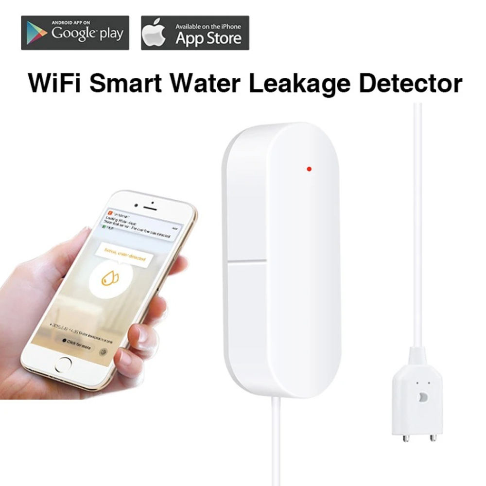 HONPNK ZigBee Wireless Water Immersion Alarm Leak Detection Sensor Smart WiFi Water Immersion Alarm Full Water Level Alarm