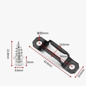 Conectores invisibles dos en uno para muebles Sujetadores deslizantes de medio canal completos Gabinetes de plástico de aleación completa - Product Image 6