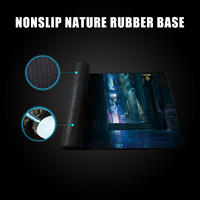 Tapis de souris rond en caoutchouc souple de grande taille personnalisé, design de dessin animé, tapis de souris de jeu écologique - taille et épaisseur personnalisables