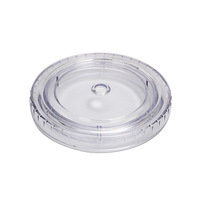 Vente en gros de gobelets en acrylique transparent de 16 oz avec couvercle et paille, gobelets en plastique PS à double paroi modernes, gobelets en plastique simples