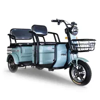 Triciclo elétrico de passageiros, bicicleta elétrica, 3 passageiros, bicicleta triciclo, scooter elétrico
