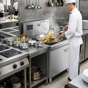 Cocina <span class=keywords><strong>de</strong></span> Inducción Industrial <span class=keywords><strong>de</strong></span> Gran Capacidad <span class=keywords><strong>de</strong></span> 8-30KW, 400-1000mm, <span class=keywords><strong>Estufa</strong></span> Eléctrica Comercial para Cantina, Restaurante y Cocina - Product Image 2