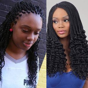 เชือกถักเปียขนาดใหญ่30เส้น,Braids เชือกเซเนกัลแบบถักเปียมีบั๊ก T1b/27เส้นผมที่ถักเปียเซเนกัลบิดแล้วมีปลายหยิก - Product Image 6