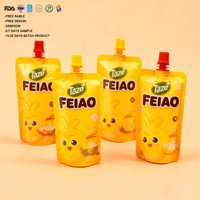 Pochette à bec verseur réutilisable personnalisée de qualité alimentaire Feiao pour jus et gelée, emballage liquide en plastique Doypack