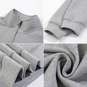 Sweat-shirts pour hommes à <span class=keywords><strong>col</strong></span> <span class=keywords><strong>roulé</strong></span>, demi-zip, 100% coton, mode hiver, pull à fermeture éclair, impression de logo personnalisé, faible MOQ, livraison rapide, OEM - Product Image 4